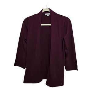 Evolution By Cyrus Womens Cardigan Sweater Purple Size Small NWOT